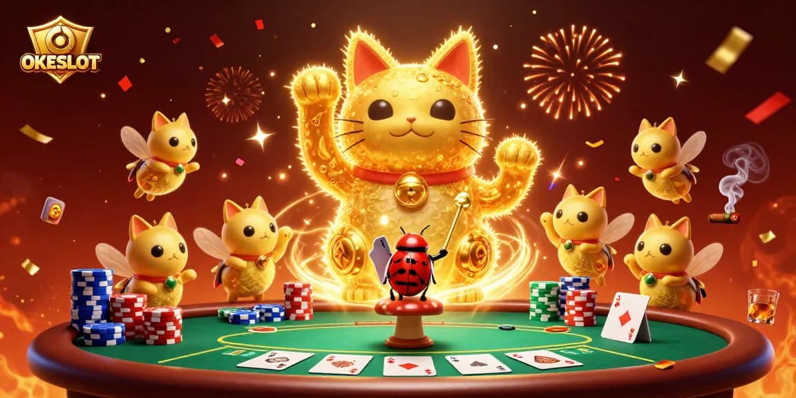 Rayakan keberuntungan Anda di OKESLOT dengan simbol-simbol kasino yang menakjubkan.