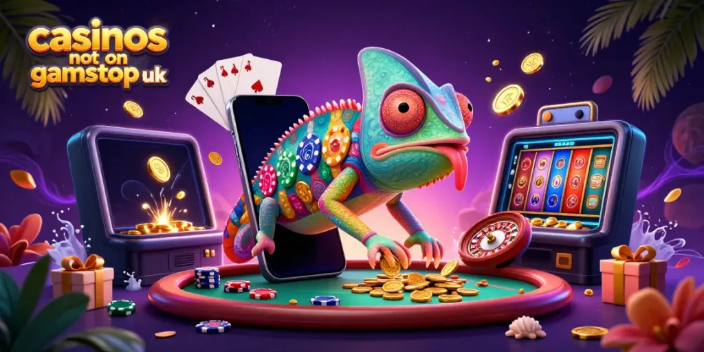 Engage in fun at casinos not on gamstop uk with colorful slot games and vibrant casino elements.