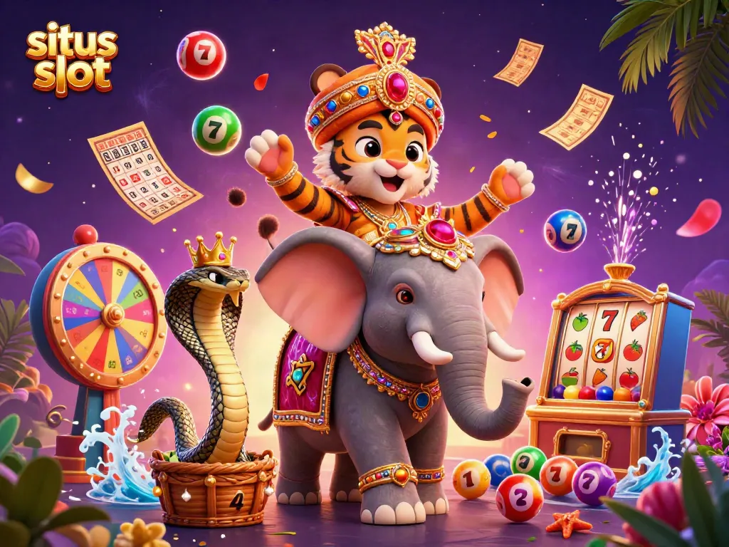 Experience the excitement of situs slot with vibrant symbols and thrilling casino elements.
