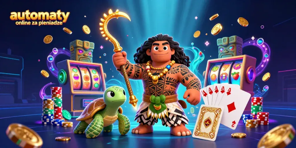 Play exciting automaty online za pieniadze with vibrant 3D characters in an engaging casino scene.