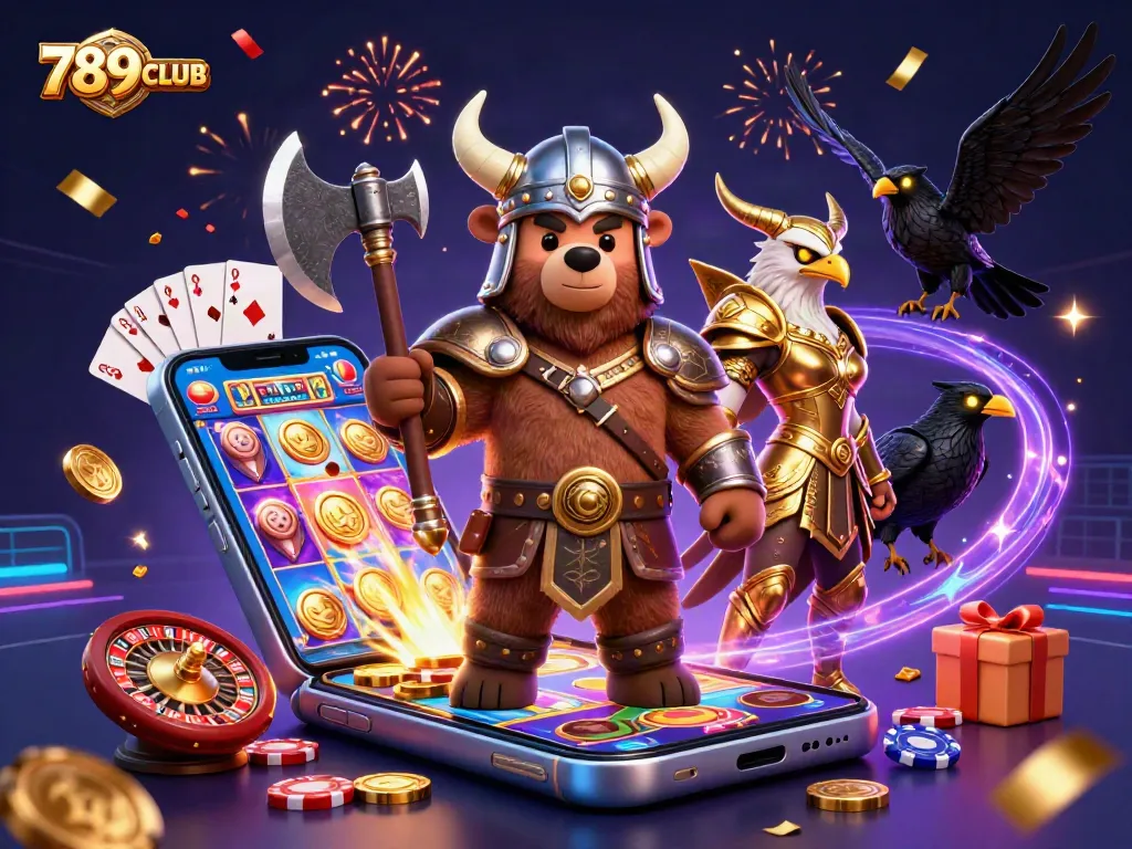 Engage with thrilling slots at 789CLUB featuring vibrant characters and exciting game elements.