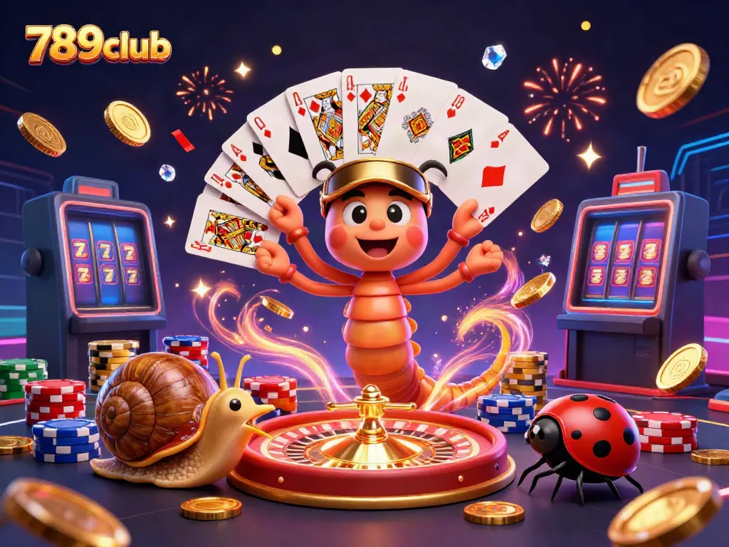 Experience thrilling wins at 789club with vibrant casino characters and dynamic gaming elements.