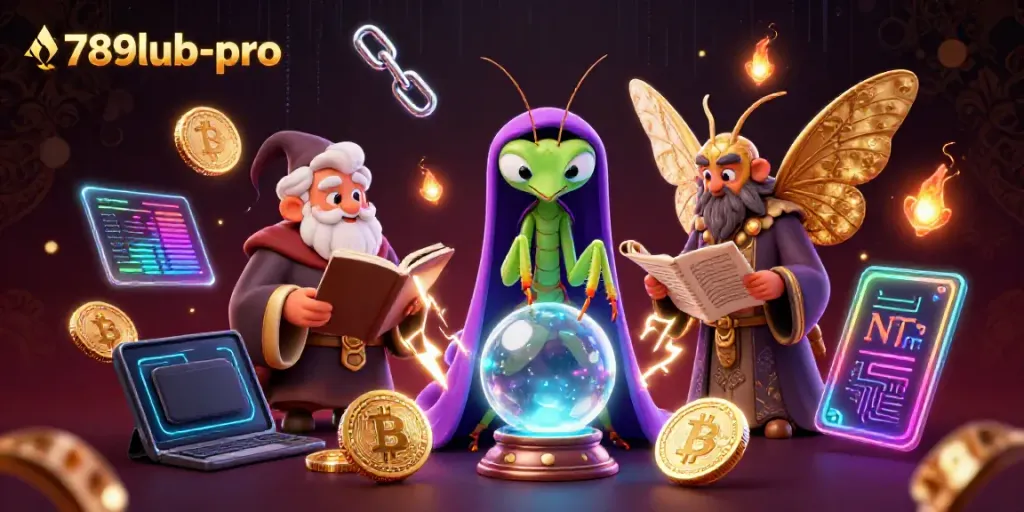 Experience the magic of gambling with characters showcasing 789lub-pro brand assets and vibrant casino elements.