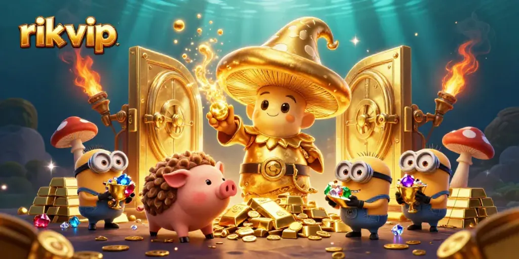 Experience the thrill of rik vip with this vibrant illustration of magical casino adventure.