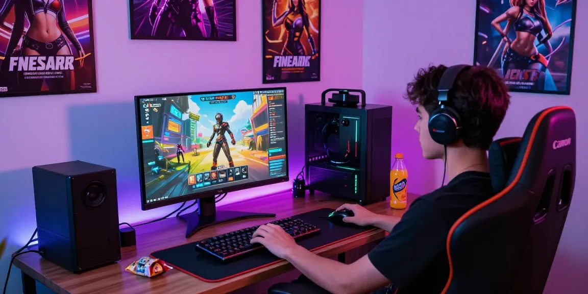 Playing an engaging android porn game in a vibrant gaming room setup.