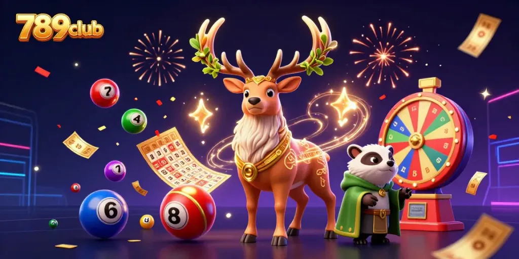 Engage in thrilling games with 789club featuring a dynamic carnival of colorful lottery elements.