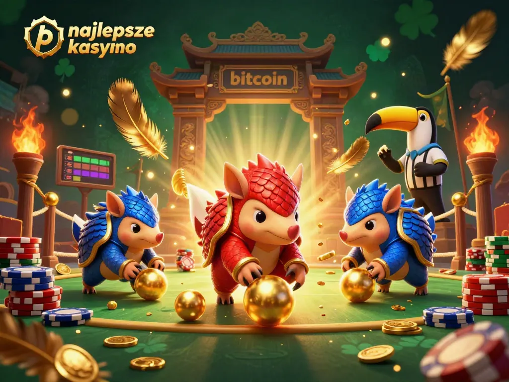 Experience the action at najlepsze kasyno bitcoin with cartoon pangolins competing among poker chips.