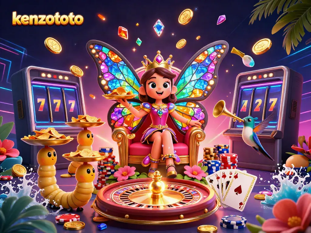 Experience high win rates with kenzototo's engaging arcade and casino games, featuring vibrant 3D fantasy elements.