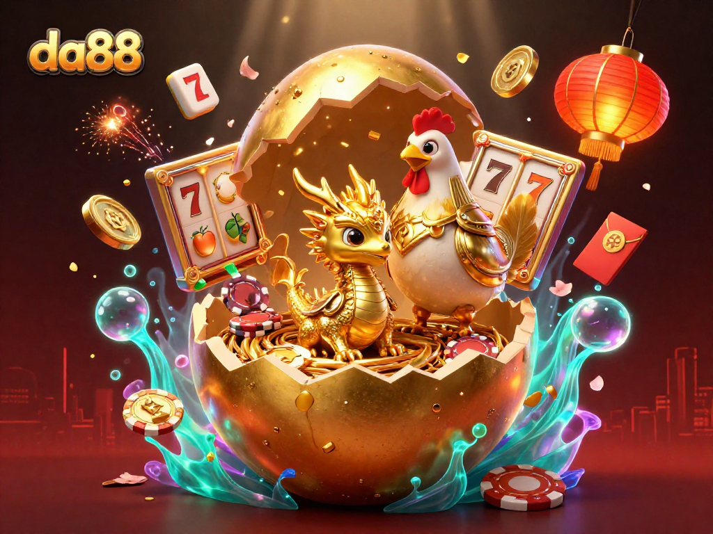 Engage in the thrilling da88 casino experience with golden dragon treasures and vibrant slot reels.