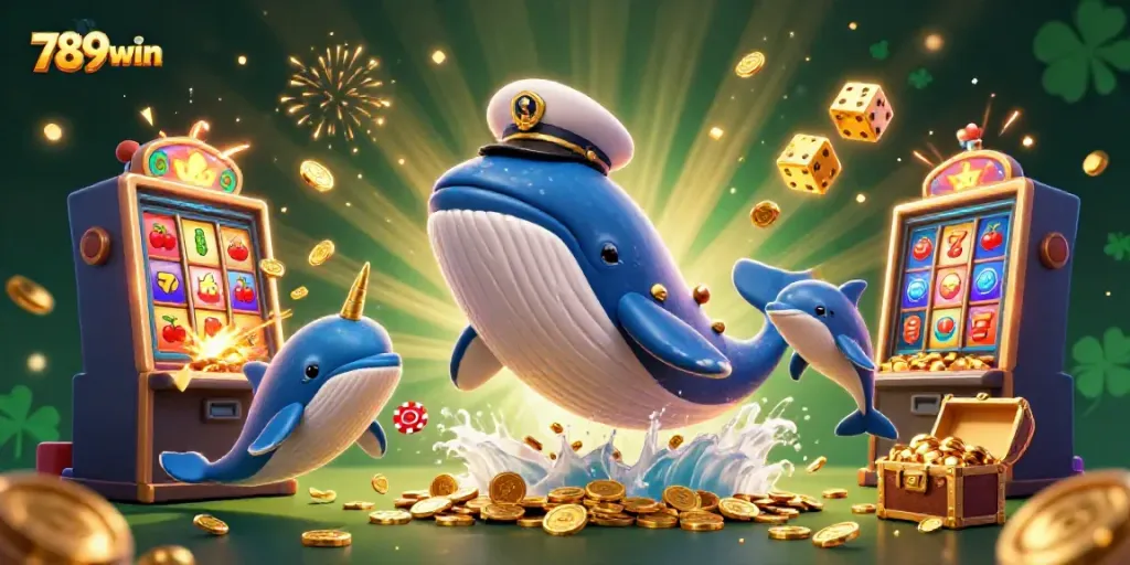 Engage with the thrilling world of 789win featuring vibrant casino elements and playful characters.