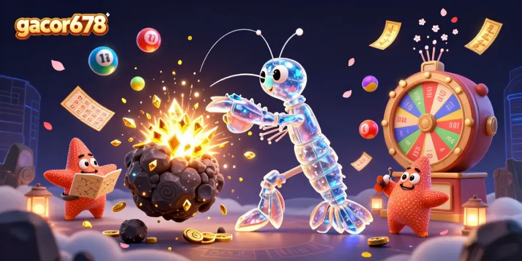 Engage in thrilling online games with gacor678 in a vibrant casino scene bursting with excitement.