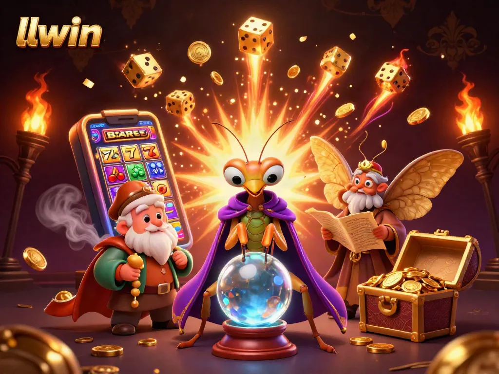llwin engages players with a dynamic scene of fortune and fortune telling in a vibrant casino atmosphere.