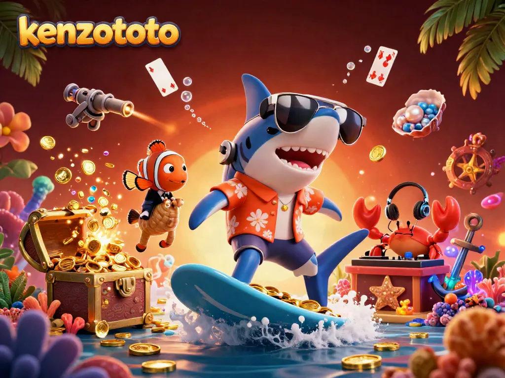 Engage in thrilling fun shooting fish with kenzototo on a vibrant underwater adventure.